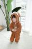Fluffy Bear Kigurumi Santa Winter Hooded apr1004 Costume, Cosplay, Wear, Unisex, Kids, Baby, Coverall/Romper, (110cm, Beige)