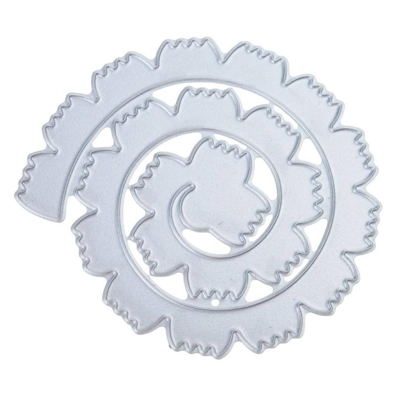 Metal Die Cuts Curly Flower Embossing Stencil Cutting Dies for Card Making Scrapbooking Paper DIY Template Handmade