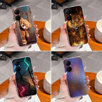 Pro Huawei Y6 P40 Enjoy 70x 80 Y5 P50 Y8p Pouzdra na telefon Populární vzory medvědů Měkké průhledné TPU Vysoká kvalita Skořápka proti otiskům prstů Pro kryty Huawei