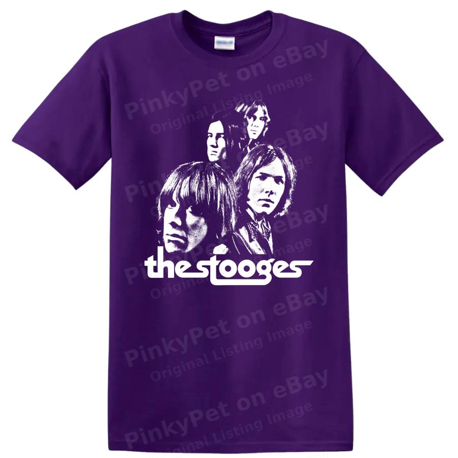 Punk Rock The Stooges Music Band Portrait T Shirt Vintage Graphic Tee Fan Gift