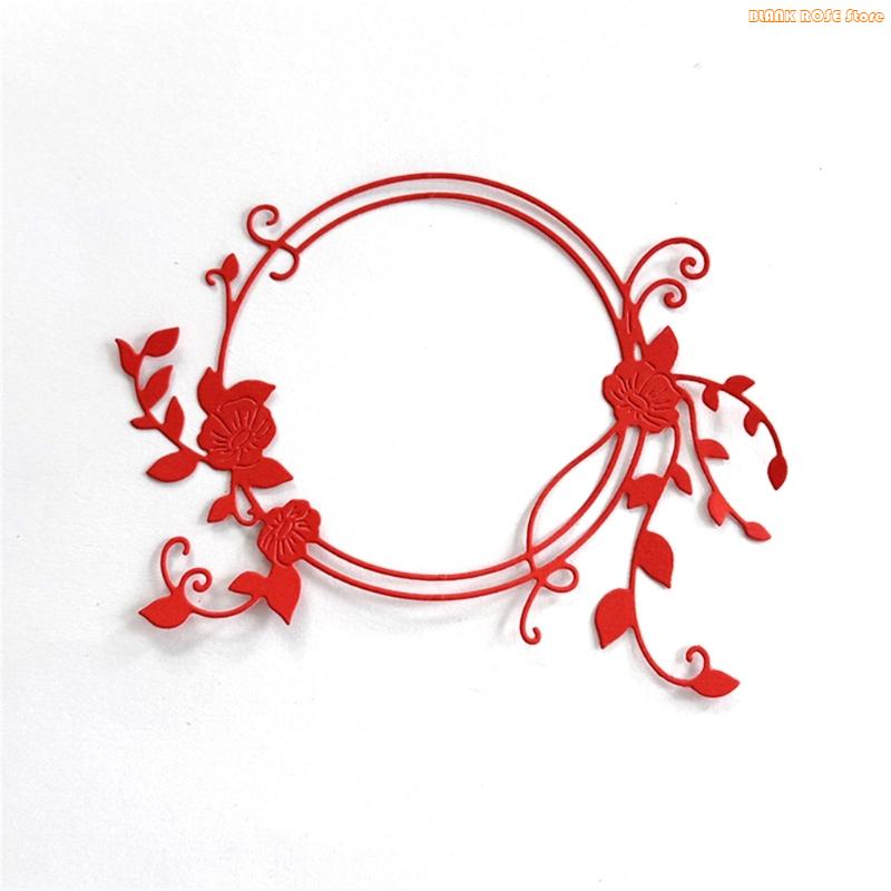

K1AE Flower Wreath Cutting Dies Carbon Steel Die Cut for Card Making Scrapbooking China Mainland