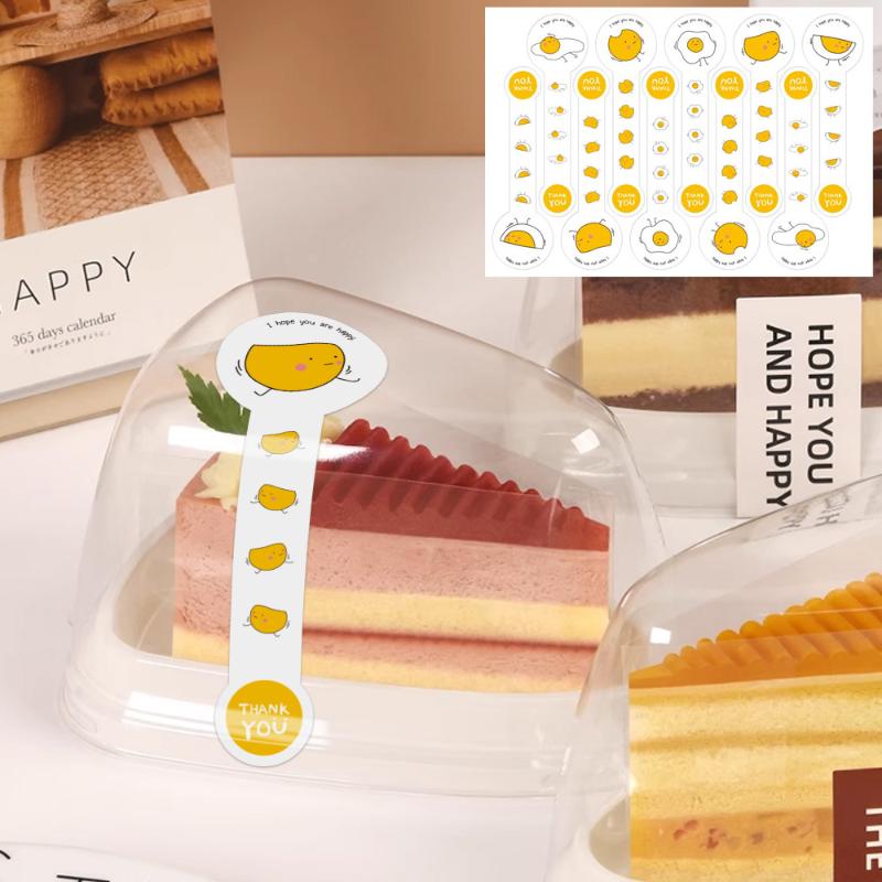 50/100Pcs New Handmade Stickers Food Label Self-Adhesive Long Label Packaging Sealing Labels Stickers Party Cake Baking Labels