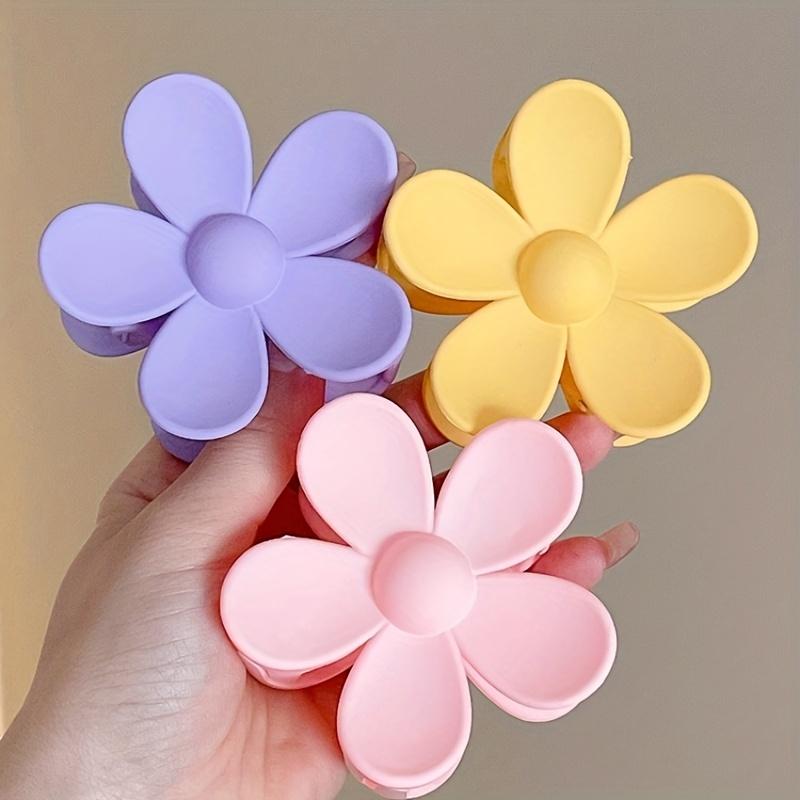 4pcs/set Ladies Matte Flower clip Spring/Summer New color back hair Shark clip Fashion sweet ladies gift Flower clip