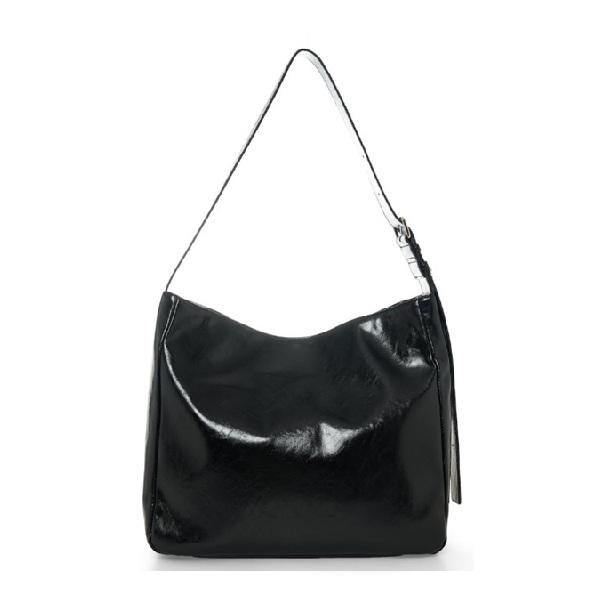 Matin Kim MATIN EYELET POINT LAYERED BIG SHOULDER BAG - Black (Seoul Edition)