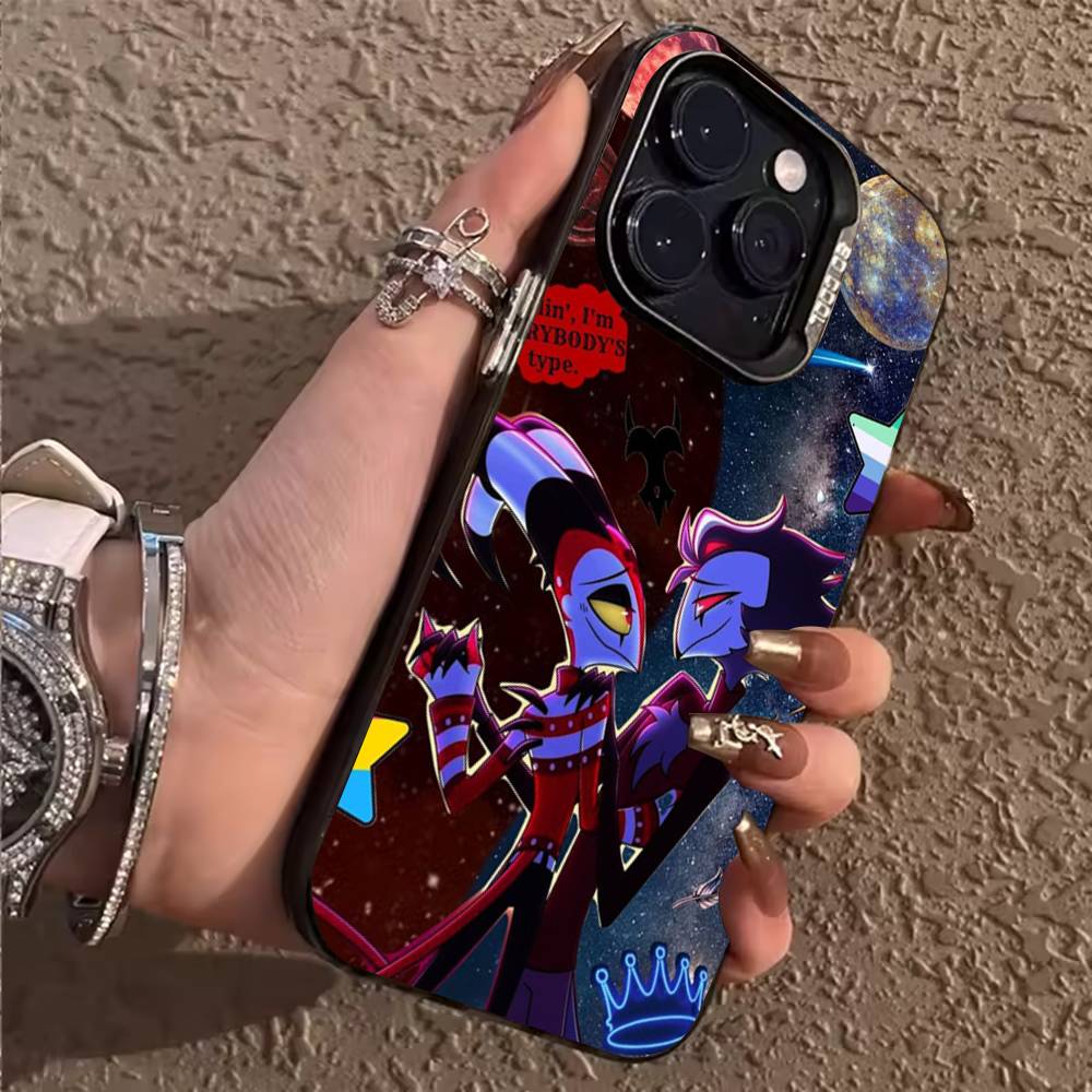 

H-Helluva Boss Чехол для телефона iPhone 17,16,15,14,13,12,11,Pro,X,XS,Max,Plus Мягкий черный чехол iPhone16