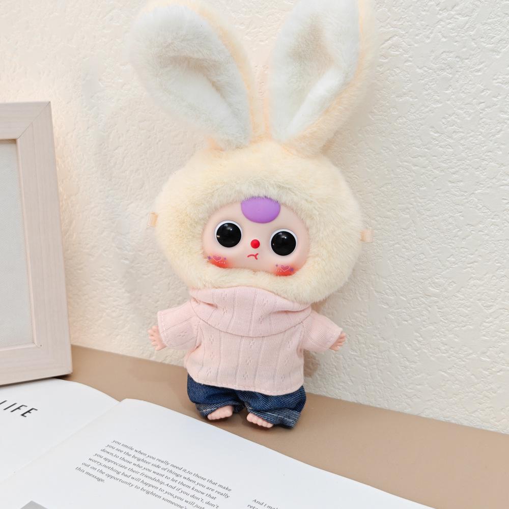 Macaron Little Rabbit Doll Clothes: Cute Pendant, Outfit for 3-Year-Old, Blind Box Edition