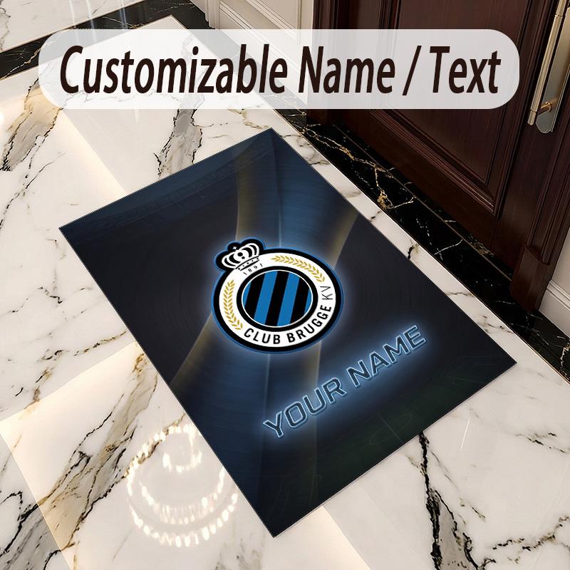 Crystal Velvet Rug Club Brugge FC Print Custom Name Text Floor Mat Home Decor