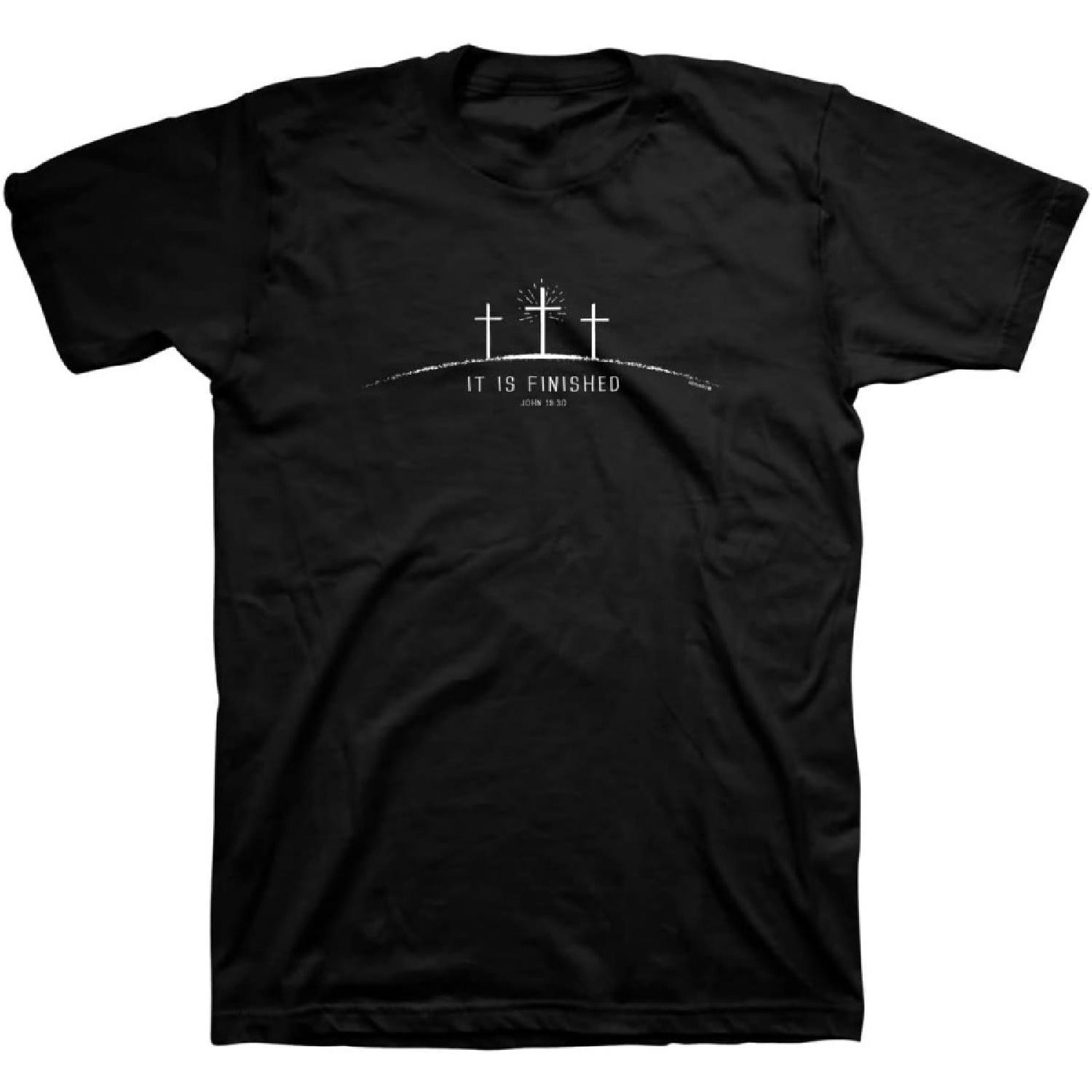 

Kerusso It Is Finished Crosses Black Cotton Crew Neck T-Shirt, Small XXXXXL чорний