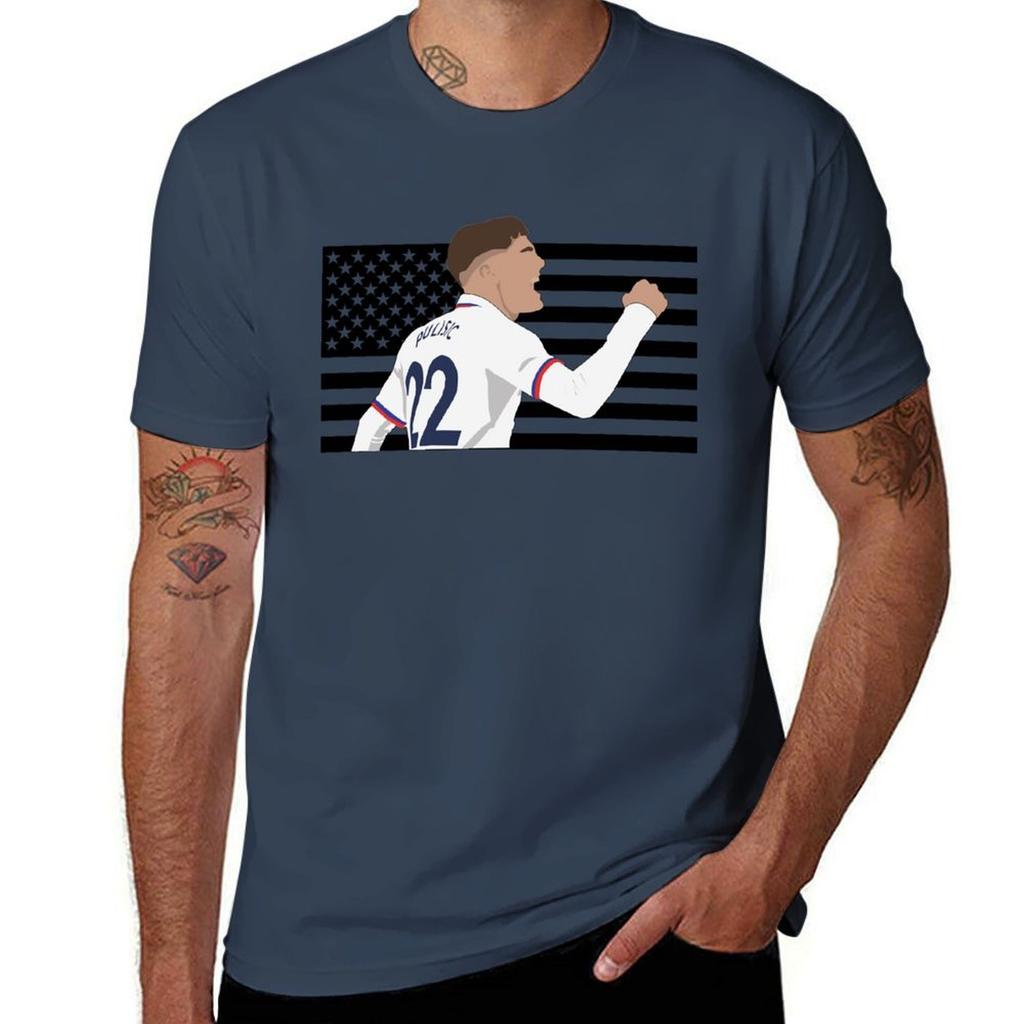 Christian Pulisic Us Flag Tshirt Summer Fashion Casual Tee Shirt Tshirt