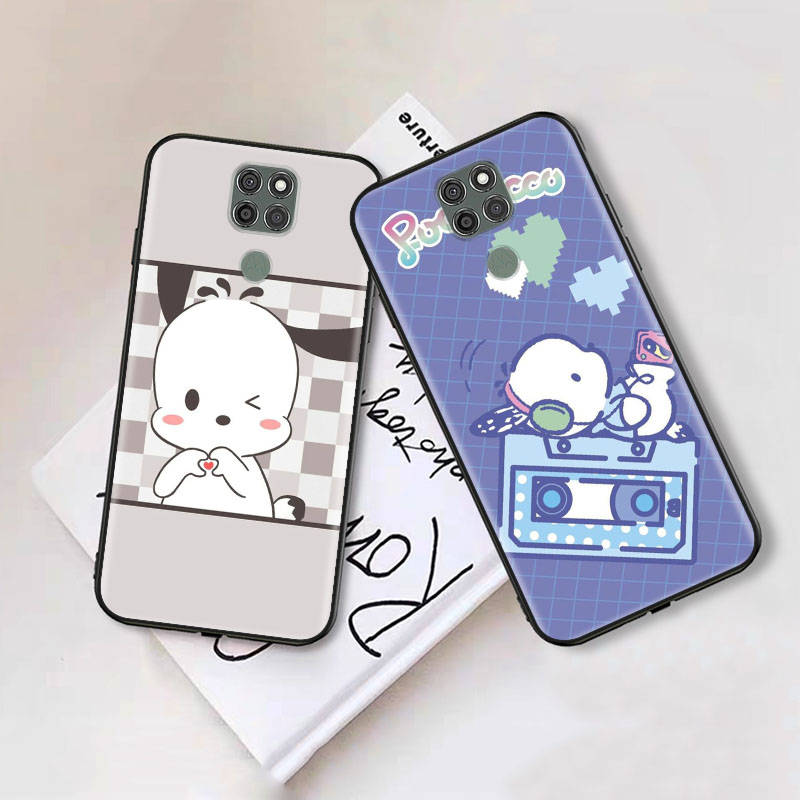 Black Case for Xiaomi Poco X6 X4 M5 M6 F5 F6 C65 C55 C50 C51 C40 Pro Redmi 14C A3X 13C 12C 11T 10A 9C Note 7 6 8A Plus L-29 Cute Pochacco