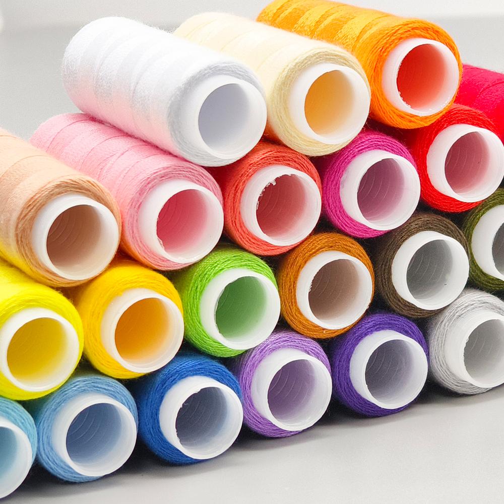 100 size 24 color DIY hand sewn thread set for household 402 polyester sewing machine small thread