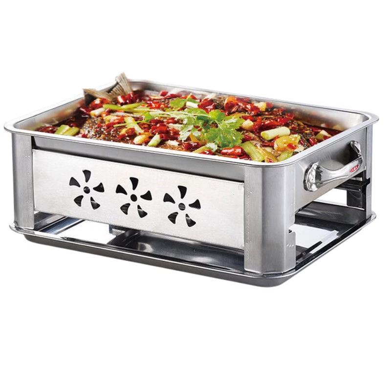 Shield Point Stainless Steel Rectangular Roast Fish Pan