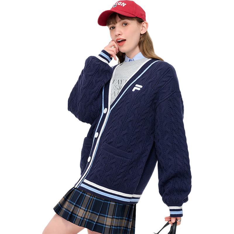 FILA FUSION Women s V-Neck Knit Cardigan XS