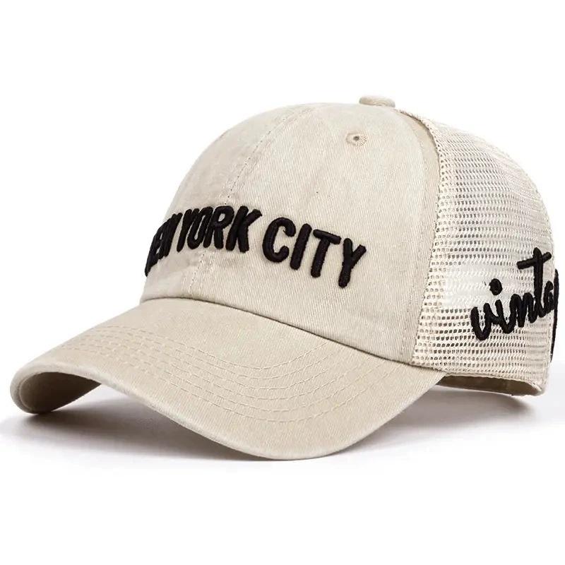Unisex NY Letter Embroidery Snapback Baseball Caps Spring and Autumn Outdoor Adjustable Casual Hats Sunscreen Hat Adjustable