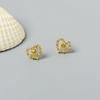 Fashion Light Luxury Hollow Love Stud Earrings High Sense Simple Earrings Women