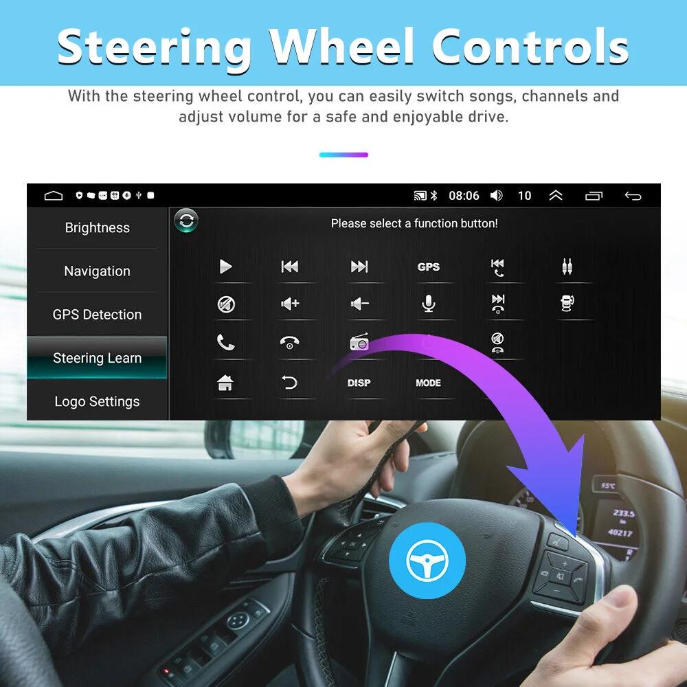 1 DIN 10,33'' Autorádio Android 12 Bezdrátové Carplay Auto GPS Navigace WIFI Univerzální Multimediální Přehrávač 4G 8JÁDRO