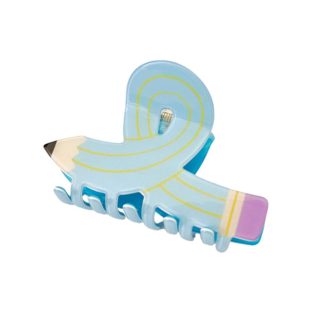 

Креативная заколка для волос в виде мультяшной книги-карандаша, универсальная многоцветная акриловая заколка для волос, заколка-краб, головной убор, аксессуар для волос для женщин 09