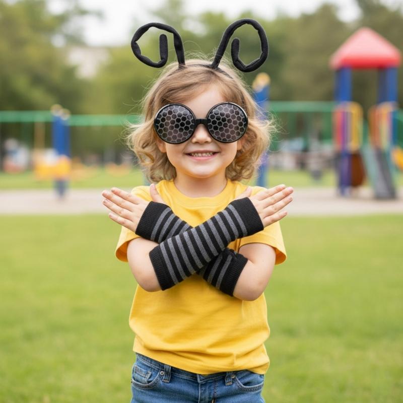 Role Playing Accessory Set Includes Headband Gloves And Eyewear For Cosplay Stage Performances Themed Party Costume