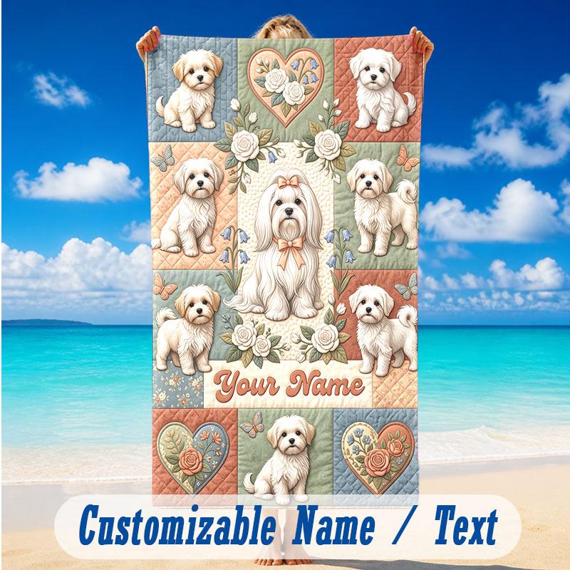 Fantasy Magic Theme Beach Towel Personalized Custom Name & Text Soft Quick Dry Beach Towel for Swimming Travel