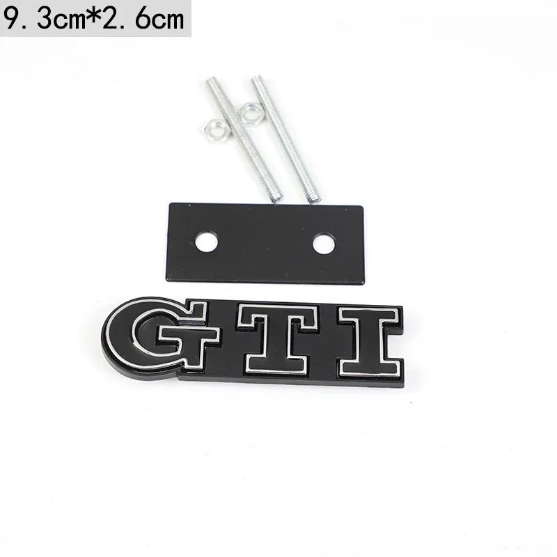 Opq1 Car Front Grille Badge Metal GTI Logo Sticker For VW GTI Polo Golf 5 6 Passat B3 Scirocco Tiguan Jetta Touareg Beetle Touran CC