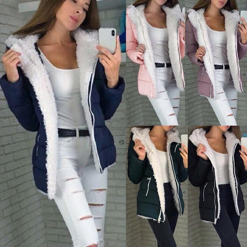 Elegante Damenmode Winter Dicke Mäntel mit langem Ärmel und warm gefüttertem Design