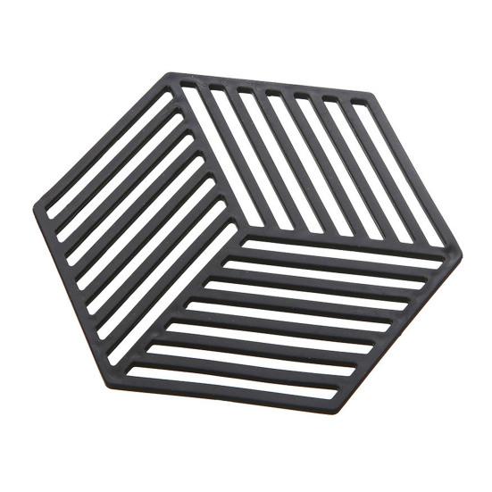 Hollow Heat Resistant Trivet for Hot Dishes Non-Slip Silicone Table Mat for Pots Scratch-Proof