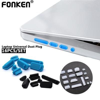 FONKEN 16 יח'\סט תקע נגד אבק מחשב נייד פקק עמיד בפני אבק מחשב נייד אוניברסלי USB תקע אבק סיליקון ממשק מחשב כיסוי עמיד למים