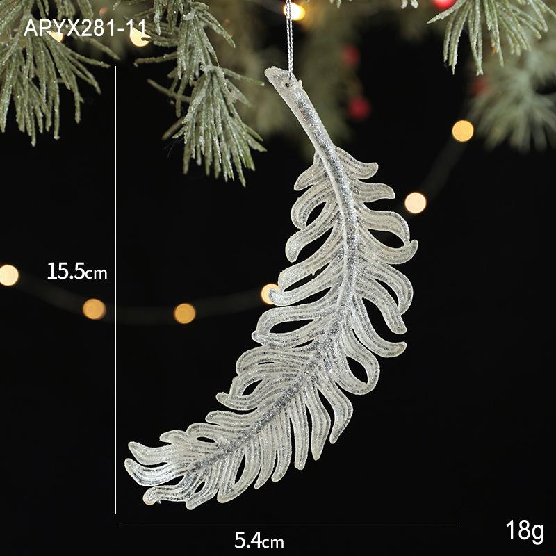 Christmas Ornament Acrylic Sequin Christmas Tree Pendants Snowflake Christmas Supplies Hanging Ornament
