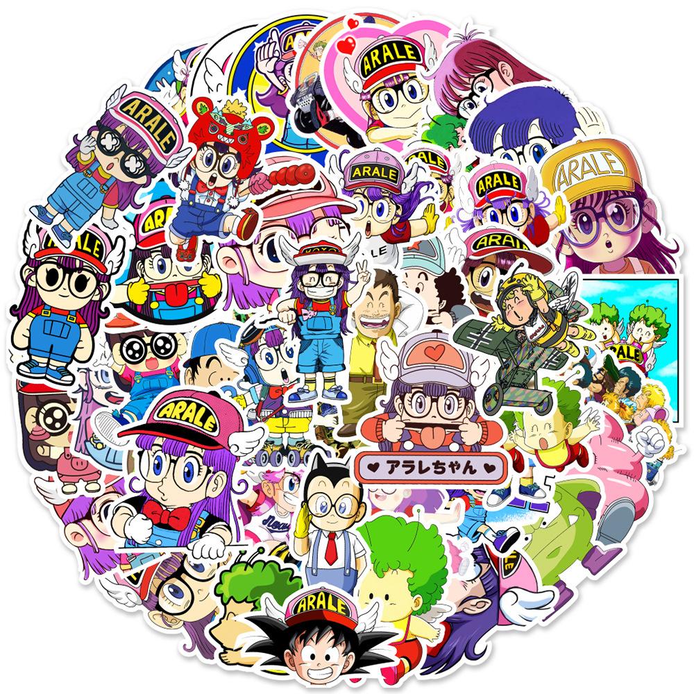 50 Cartoon Cute Alare Notebook Skateboard Trunk Water Cup Doodle Decorative Stickers