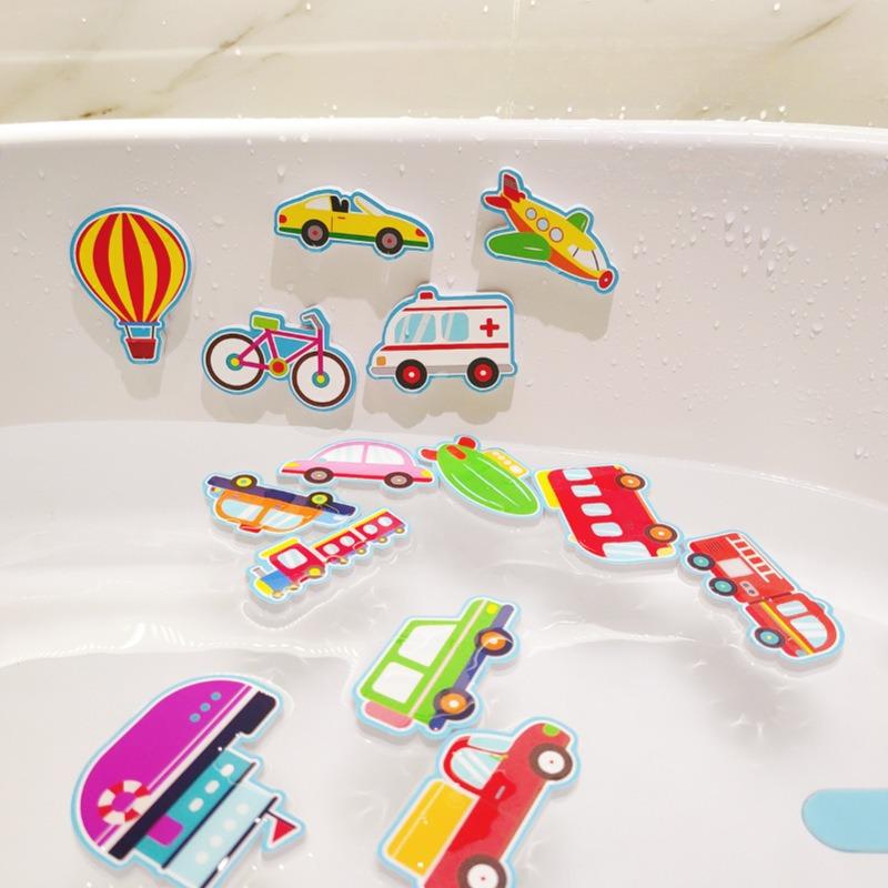 Baby Bath Toys Cars Boat Cognitive Floating Toy Foam EVA Puzzle Bathing Toys for Kids Children Bathroom Play Water Game Toys