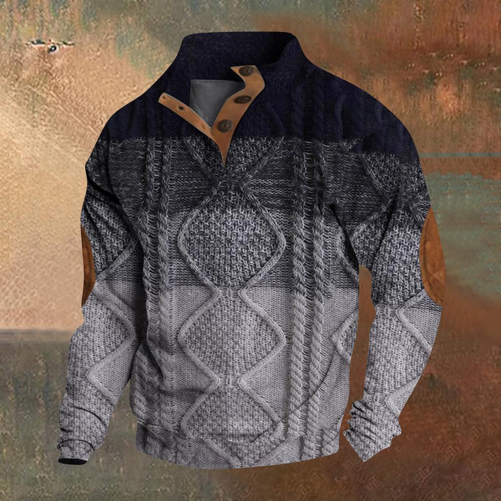 Das Herren-Sweatshirt mit Stehkragen im Frühling und Herbst ist ein Outdoor-Freizeitpullover