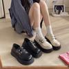 Small muffin platform women's spring new versatile round head retro British casual single shoes