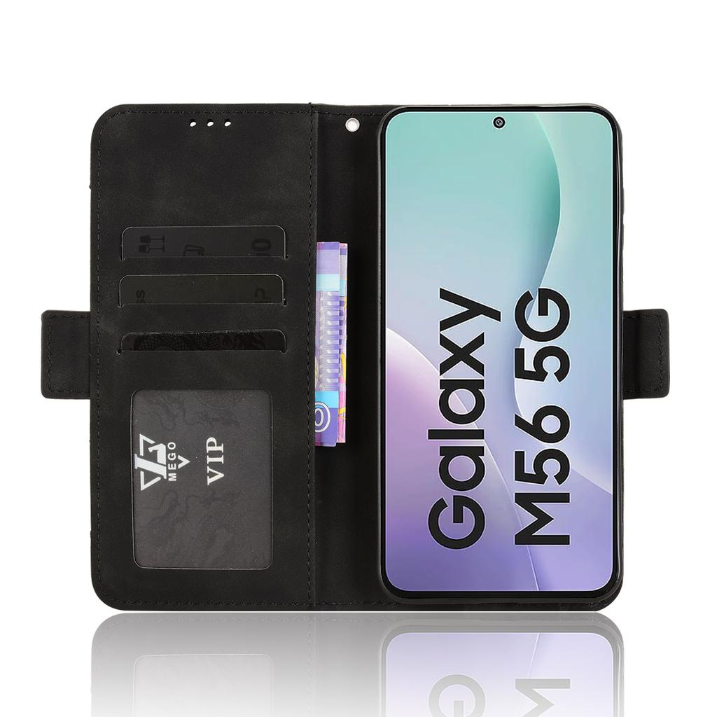 For Samsung Galaxy M56 5G Leather Case Phone Wallet Cover with Multiple Card Slots