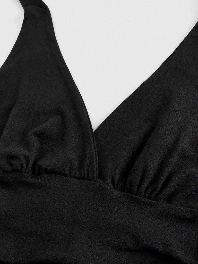2026 European Summer Solid Color Spaghetti Strap Halter Vest: Versatile, Slimming, Sexy Sleeveless Top for Women