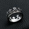 Fashion Vintage Sliver/Gold /Black Color Stone Crown Ring For Men Women Stainless Steel Simple Creative Jewelry Gifts Wholesale