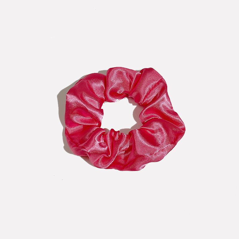 European-American Satin Pleated Hair Tie - French Minimalist Design