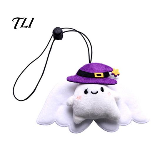 Plush Cat Neck Decoration Halloween Pet Collar Charm, Ghost Pumpkin Pendant, Soft Stuffed Gift for Lovers Hanging Ornament Cats, Small