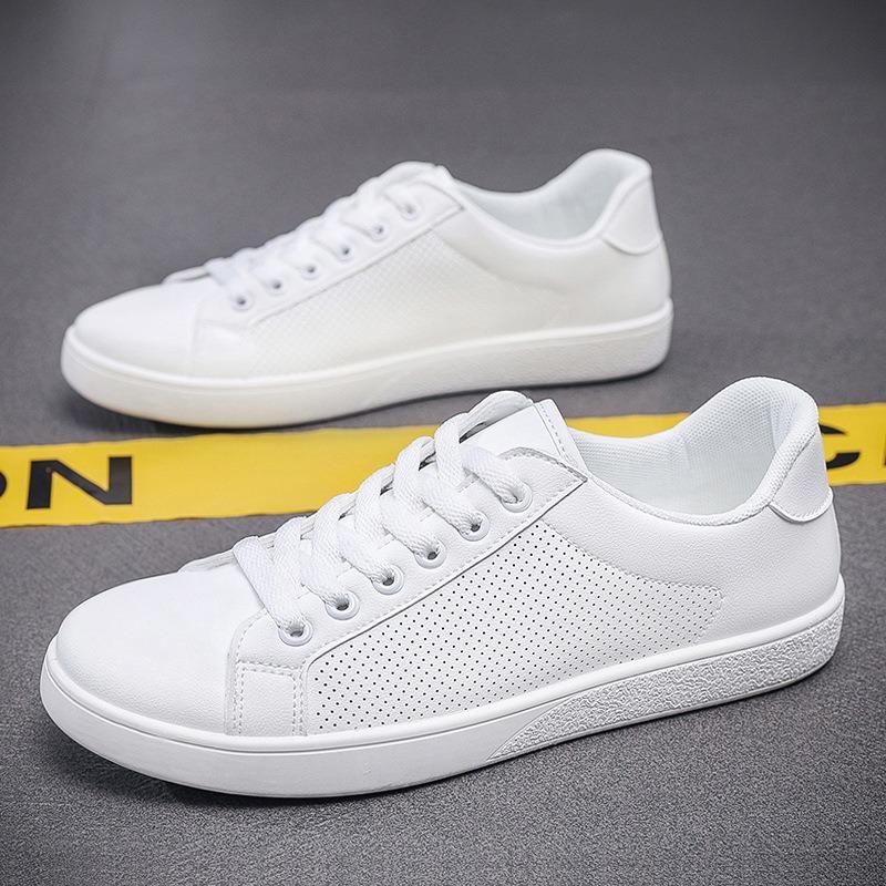 Autumn New Breathable Little White Shoes Men's Shoes Casual Leather Shoes Men's Board Shoes Versatile Trend Shoes