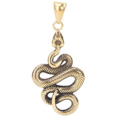 Zipper Pulls Titanium Steel Snake Shaped Pendants Clothes Accessories for Old Man