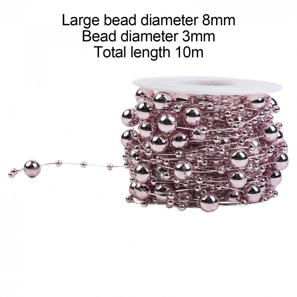10m Christmas Tree Beads Garland Artificial Beads Trim Garland Decor For Party