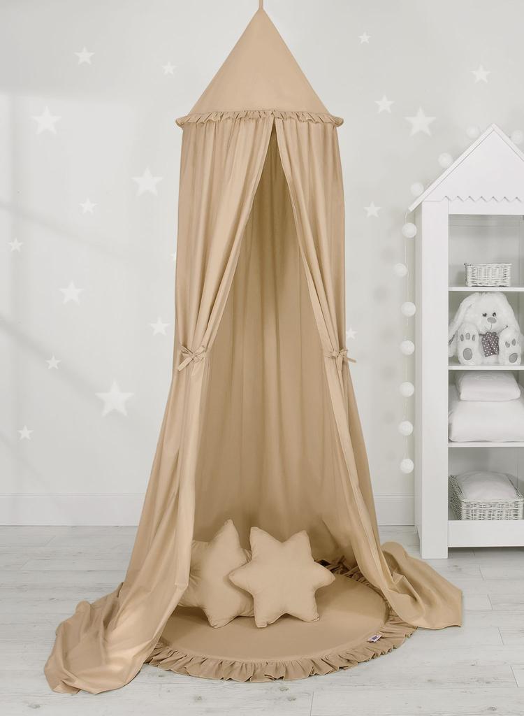 Play mat with ruffles - beige