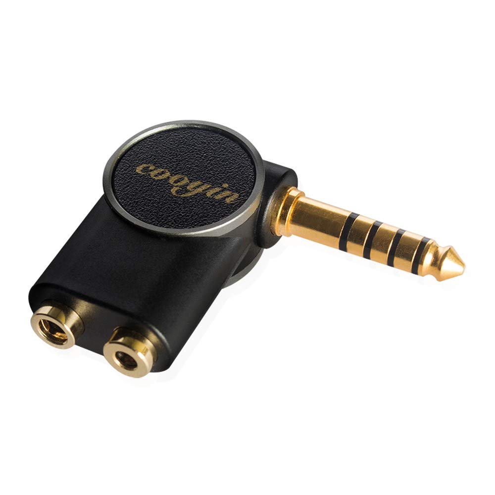 

cooyin Переходник для наушников Pro 2-в-1, переходник для разъема наушников, балансный, из монокристаллической меди 6N, посеребренной меди 4N, для MP3, усилителей для наушников