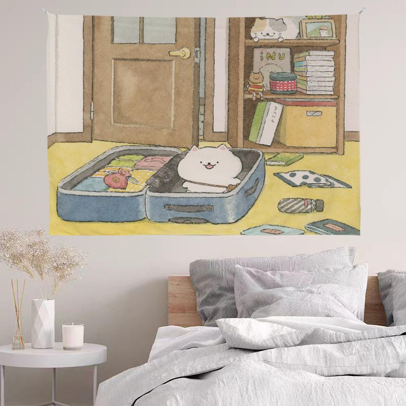 Ode to Love English Minimalist Nordic INS Wall Tapestry Decorative Headboard for Bedroom And Dormitory Wall Decor 74x94cm(29x37in)