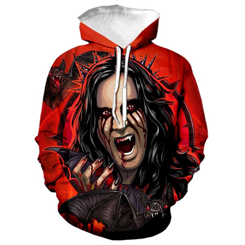 Neue Ozzy Osbourne Hoodies 3D-Druck Herren Damen Übergroße Kapuzenpullover Harajuku Pullover Lässige Oberteile Trainingsanzüge Herrenbekleidung