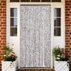 Brown and Beige Insect Screen Door Curtain 100 X 220 Cm Chenille