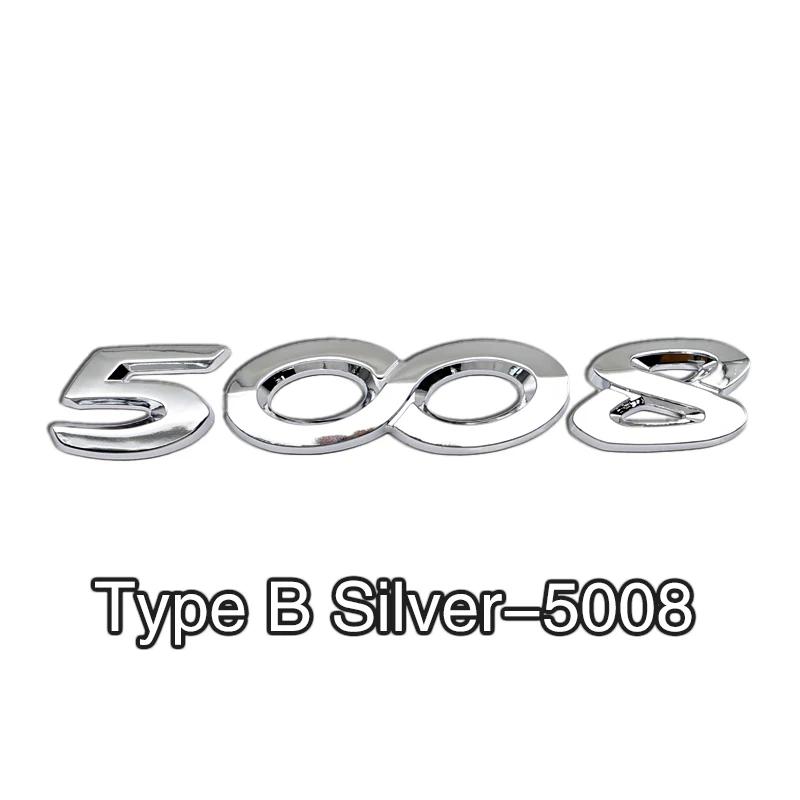 2026 Adesivo Auto Caldo 1 PZ Adesivo Auto in ABS Alta Qualità Stemmino Logo Bagagliaio Adesivo Numero per Peugeot 3008 4008 4008 5008 508L Acc