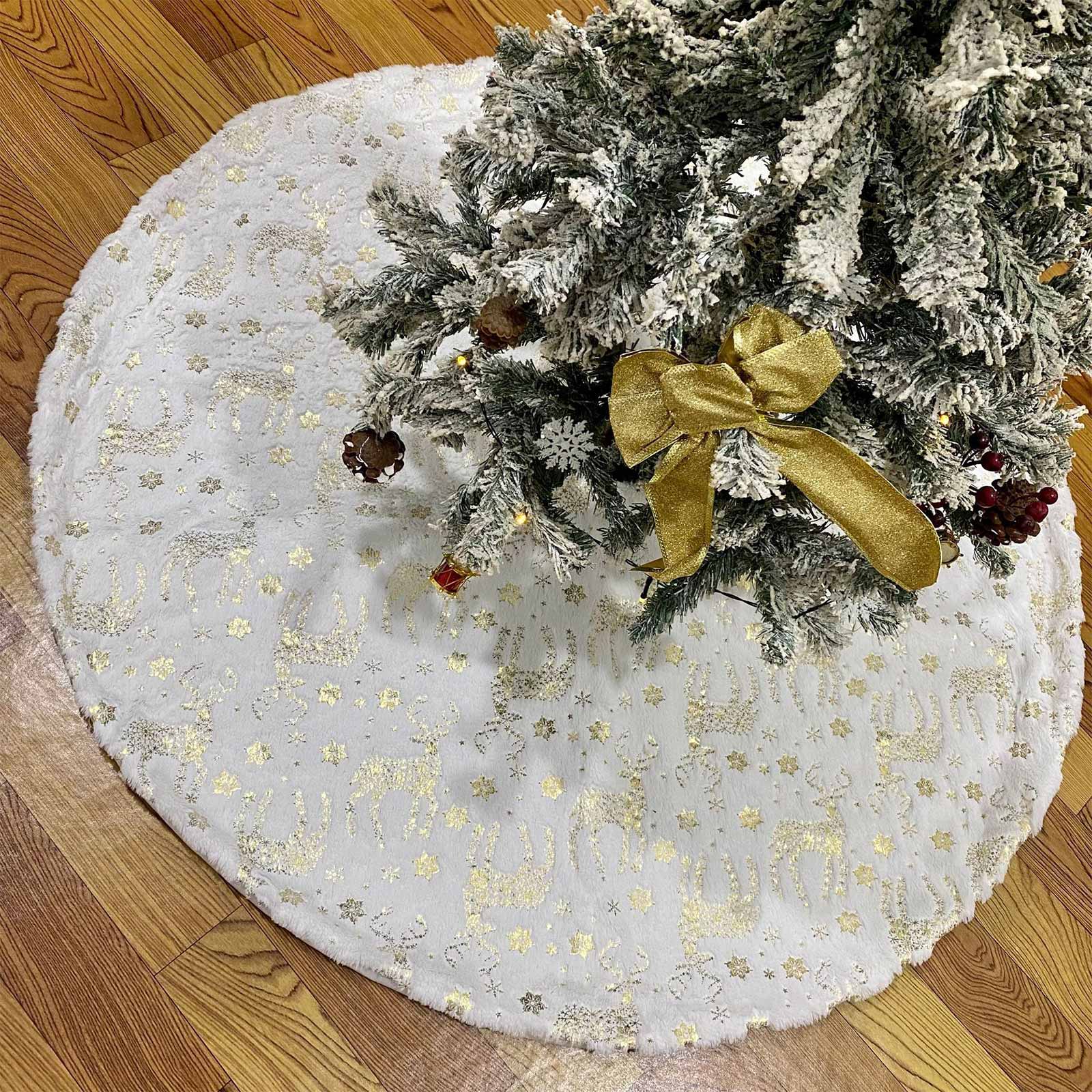 

Юбка с рождественской елкой Юбка с украшением в виде снежинки Рождественское украшение Орнамент One Size белый