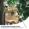 Long Handled Birdcage Brush Wooden Parrot Cage Cleaning Brush Pet Supplies Bird Equipment Cleaner for Myna Hamster Cage