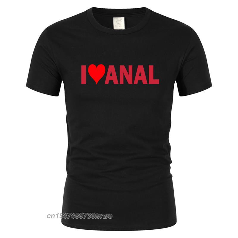 Streetwear Tempo Libero Harajuku Maglietta Top Alfabeto Interesse I Love Anal Maglietta Unisex Fresca Maglietta Battito Cardiaco Maglietta Oversize