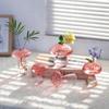 5Pcs/set Colourful Mushroom Glass Vase Creative Hydroponic Flower Pot Simple Table Decoration Home Decor Creative Vase